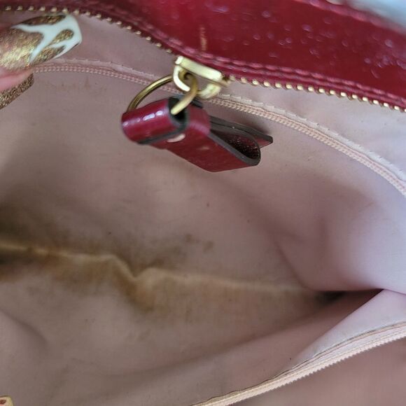 Coach F19818 Signature North South Tote Embossed Patent Leather Satchel - Picture 8 of 10